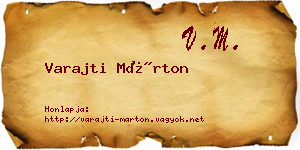 Varajti Márton névjegykártya