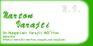 marton varajti business card